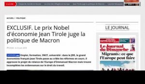 Le Prix Nobel d'économie passe au crible les réformes de Macron