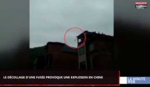 Chine : Juste après le décollage, le booster d'une fusée se détache et crée une explosion (Vidéo)