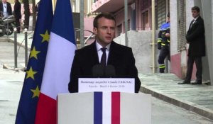 Macron rend hommage à Claude Erignac à la préfecture de Corse