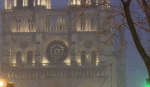 Notre-Dame de Paris sous la neige