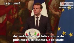 Lactalis: Emmanuel Macron réagit au scandale