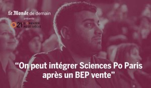 021. "j'ai intégré Science Po paris après un BEP vente et un service civique"