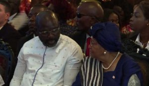 Une messe en présence d'Ellen Johnson Sirleaf et George Weah