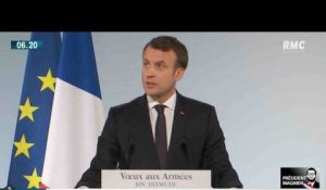 Une ampoule explose pendant un discours de Macron - ZAPPING ACTU DU 22/01/2018