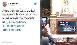 Le projet de loi sur le « droit à l'erreur » largement adopté à l'Assemblée nationale.