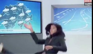 Une présentatrice météo fait une énorme chute en direct (Vidéo)
