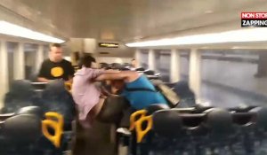 Une violente bagarre éclate dans un train et se termine par... Un câlin ! (Vidéo)