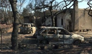 Incendies en Grèce: paysages apocalyptiques à Mati