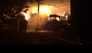 Violent incendie dans un hangar agricole en Corse