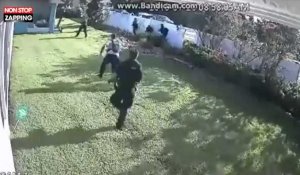États-Unis : Une course-poursuite improbable entre des policiers et des voleurs dans un jardin (Vidéo) 