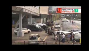 Les dégâts impressionnants provoqués par le typhon Jebi au Japon, le plus violent depuis 25 ans