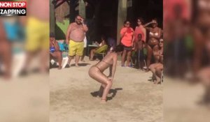 Une fille surprend tout le monde avec un twerk sexy sur la plage (vidéo)