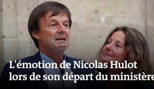 Les larmes de Nicolas Hulot lors de son départ du ministère