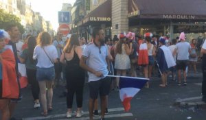 La fête dans les rues de Caen après la victoire