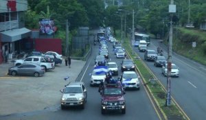 Nicaragua: manifestation contre Ortega, à bord de voitures