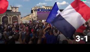 Revivez les buts du match France-Croatie du point de vue des supporters