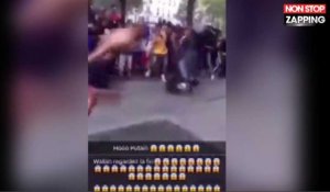 France championne du monde : Un homme en scooter dérape et fonce dans la foule (vidéo)