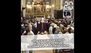 Des centaines de chefs réunis pour la messe en hommage à Joël Robuchon