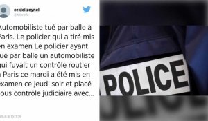 Automobiliste tué par balle à Paris. Le policier qui a tiré mis en examen