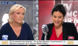 BFMTV: Marine Le Pen agacée par les question sur Jean-Marie Le Pen