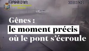 Gênes : le moment précis où le pont Morandi s'écroule