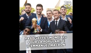 La victoire des Bleus sans effet sur la popularité d'Emmanuel Macron