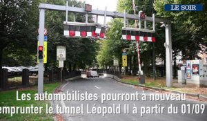 Réouverture du tunnel Leopold II le 1er septembre