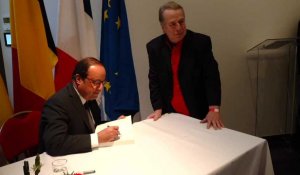 François Hollande à Mons.Video Éric Ghislain