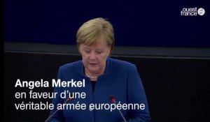 Politique. Angela Merkel dit oui à une armée européenne devant les eurodéputés