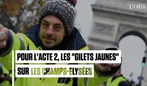 Paris : les "gilets jaunes" investissent les Champs-Elysées 