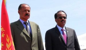 Le président érythréen Isaias Afwerki arrive à Mogadiscio
