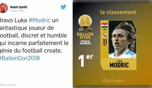 Le Croate Luka Modric remporte le Ballon d'or 2018