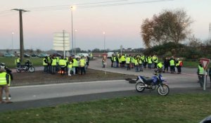 Falaise. Fin de journée des Gilets jaunes