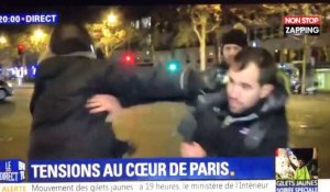 17 novembre : un gilet jaune agresse un journaliste de BFM TV en plein direct (vidéo)