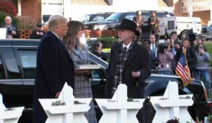Donald et Melania Trump arrivent à la synagogue de Pittsburgh