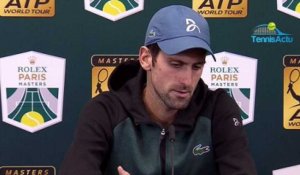 Rolex Paris Masters 2018 - Novak Djokovic : "Je serai frais en finale !"