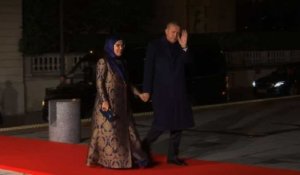 Centenaire : arrivée d'Erdogan et de Trudeau au dîner