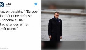 Macron plaide sur CNN pour une défense européenne "autonome".