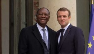 Macron reçoit le président ivoirien Alassane Ouattara