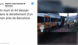 Le déraillement d'un train fait un mort et 49 blessés près de Barcelone