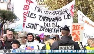 Marseille : les infirmiers manifestent contre le plan santé du gouvernement