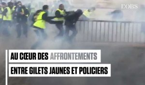 Au cœur des affrontements entre gilets jaunes et policiers sur la place de l'Etoile