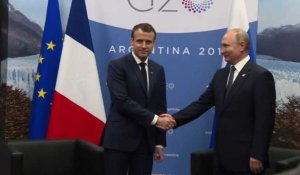 Emmanuel Macron rencontre Vladimir Poutine au G20