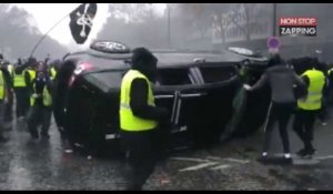 Gilets jaunes : des voitures saccagées et brûlées par les casseurs (vidéo)