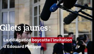 Gilets jaunes: la délégation boycotte l'invitation d'Edouard Philippe