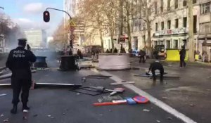 Les dégâts à Bruxelles après le passage des gilets jaunes