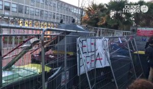 Rennes. Le lycée Bréquigny totalement bloqué par des lycéens ce vendredi matin