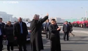 Le président cubain accueilli par Kim Jong Un à Pyongyang