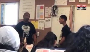 États-Unis : Un professeur frappe un élève raciste en plein cours (Vidéo)