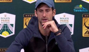 Rolex Paris Masters 2018 - Novak Djokovic : "Il faut que je me repose avant d'aller à Londres pour le Masters"